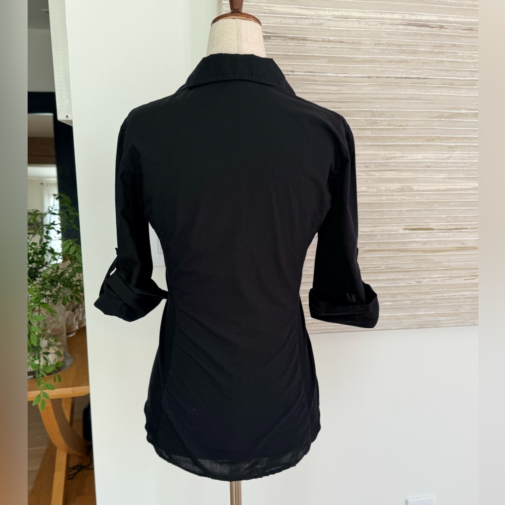 James Perse black Button Down Shirt size 2 - Picture 7 of 8